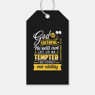 He Will Not Let You Be Tempted – Bible Verse Gift Tags