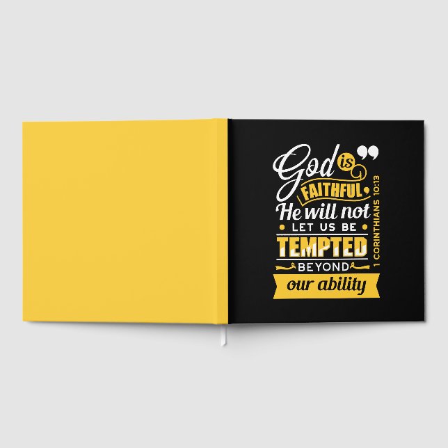  He Will Not Let You Be Tempted – Bible Verse Guest Book (Full)