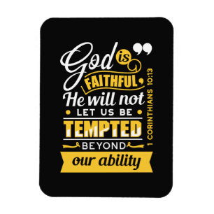  He Will Not Let You Be Tempted – Bible Verse Magnet