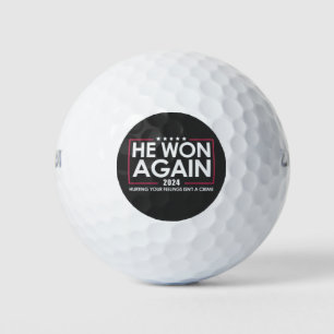 He Won Again 2024 Trump Inaguration 2025 Golf Balls
