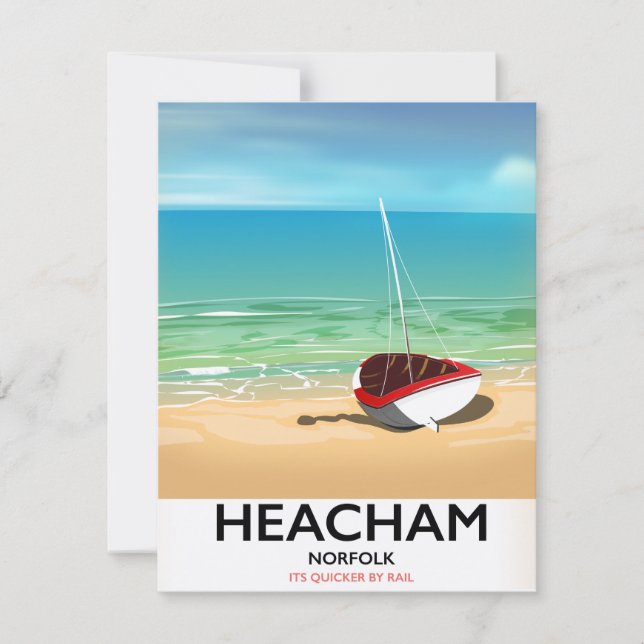 Heacham Norfolk vintage seaside poster (Front)