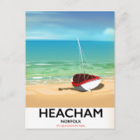 Heacham Norfolk vintage seaside poster