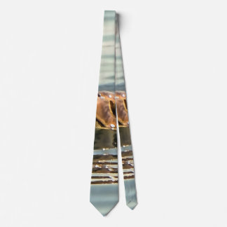 Head Above Water Turtle Ocean Wildlife Art Tie