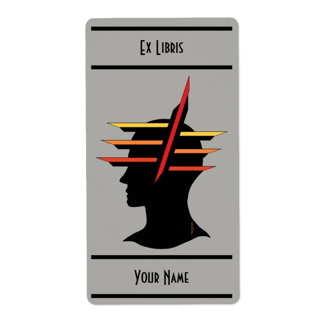 Head Abstract Bookplate (Front)