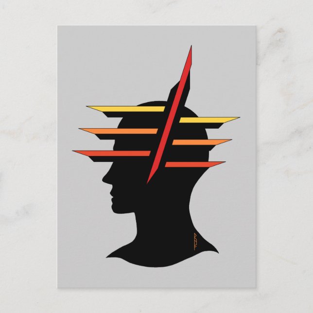 Head Abstract Postcard (Front)
