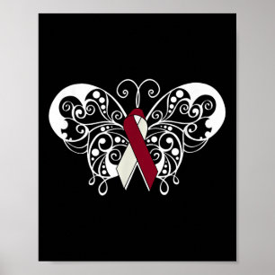 Head &amp; Neck Cancer Awareness T Shirt Ribbon Bu Poster