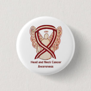 Head and Neck Awareness Ribbon Pin Buttons