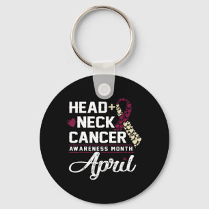 Head And Neck Cancer Awareness Key Ring