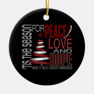 Head and Neck Cancer Christmas 1 Ornaments