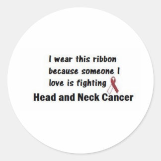 Head and Neck Cancer Classic Round Sticker