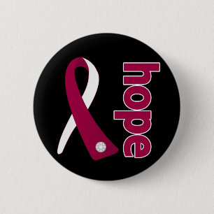 Head and Neck Cancer Hope Ribbon 6 Cm Round Badge
