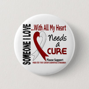 Head and Neck Cancer Needs A Cure 3 6 Cm Round Badge