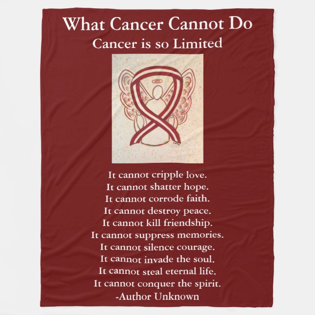 Head and Neck Cancer Ribbon Chemo Blanket (Front)