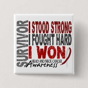 Head And Neck Cancer Survivor 4 15 Cm Square Badge