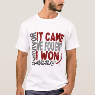 Head and Neck Cancer Survivor It Came We Fought T-Shirt