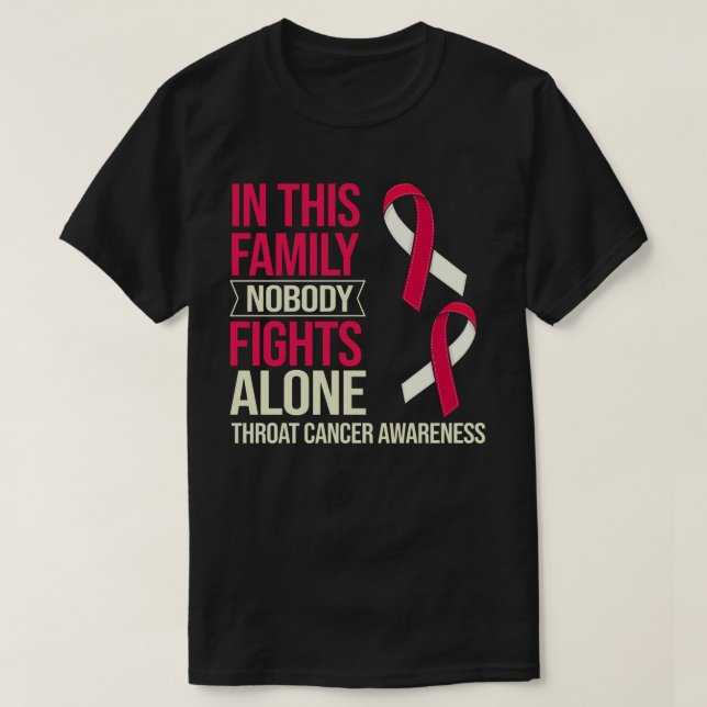 Head and Neck Throat Cancer Ribbon Survivor T-Shirt (Design Front)