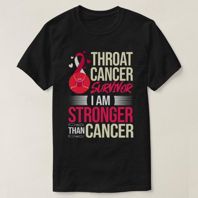 Head and Neck Throat Cancer Ribbon Survivor T-Shirt (Design Front)