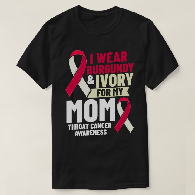 Head and Neck Throat Cancer Ribbon Survivor T-Shirt (Design Front)
