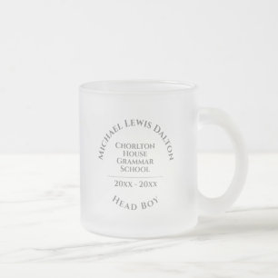 Head Boy Presentation Award Frosted Glass Coffee Mug