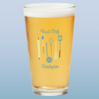 Head Chef Personalised Beer Glass