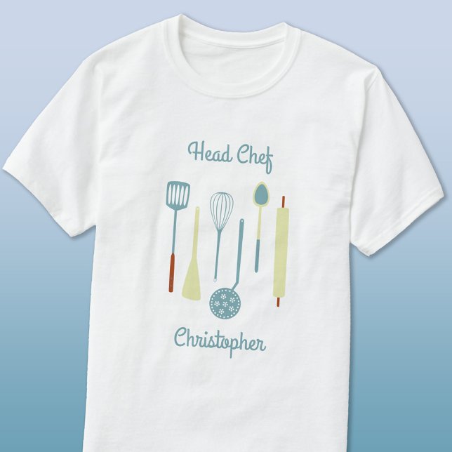 Head Chef Personalised T-Shirt (Fun personalized custom name Head Chef t-shirt )