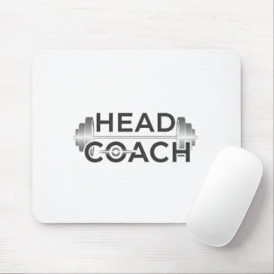 Head Coach Fitness Barbell Weightlifting Mouse Mat