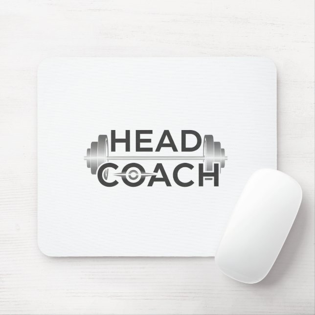 Head Coach Fitness Barbell Weightlifting Mouse Mat (With Mouse)