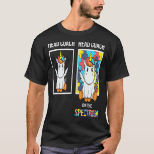 Head Coach People With Autism Puzzle Unicorn Neuro T-Shirt