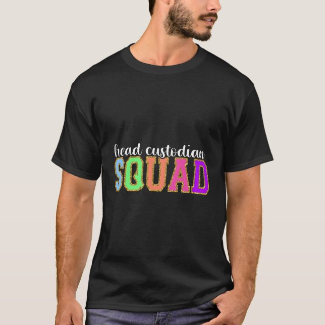 Head Custodian Squad Back To School Worker Supplie T-Shirt (Front)