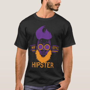 head_de_mort_hipster_citation_new_style_barbe_desi T-Shirt