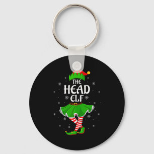 Head Elf Christmas Family Girls Women Elf Squad Xm Key Ring