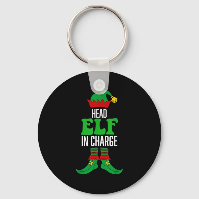 Head Elf In Charge  Key Ring (Front)