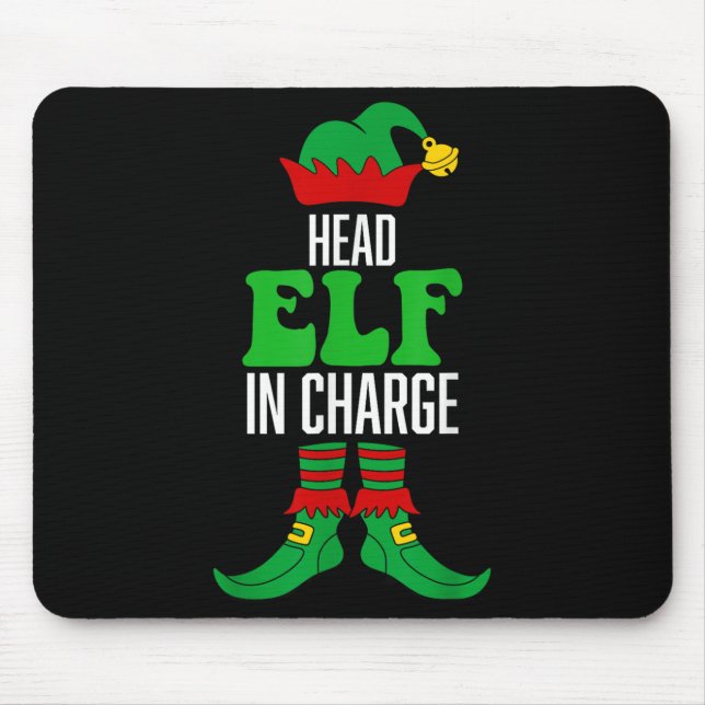 Head Elf In Charge  Mouse Mat (Front)