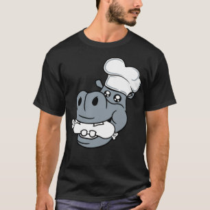 head face grilling cook chef hotdog meat ecavator T-Shirt