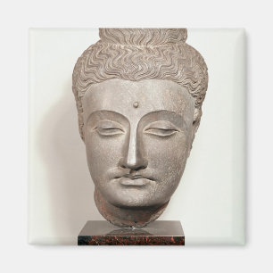Head from a statue of the Buddha, from Magnet