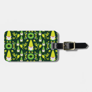 Head Garden Gnome Gardener Luggage Tag
