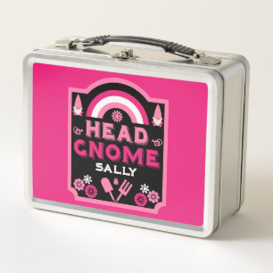 Head Garden Gnome Gardener Metal Lunch Box
