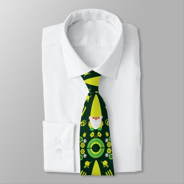 Head Garden Gnome Gardener Tie (Tied)