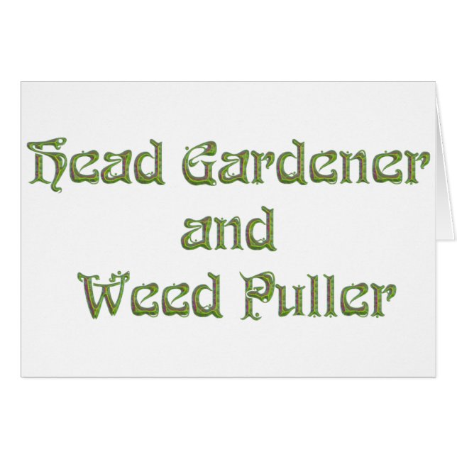 Head Gardener and Weed Puller (Front Horizontal)