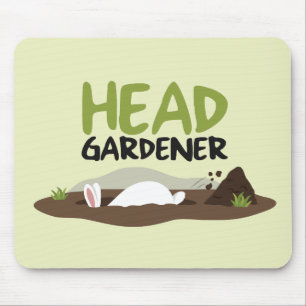 Head Gardener Illustration Mouse Mat