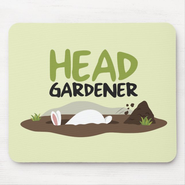 Head Gardener Illustration Mouse Mat (Front)