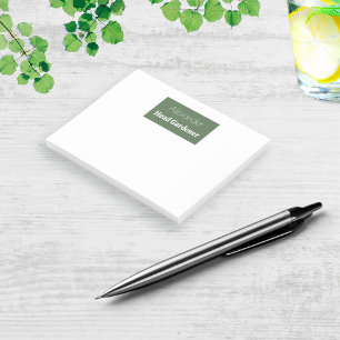 Head Gardener Personalised Novelty Garden Themed Post-it Notes
