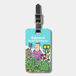 Head Gardener with Name Luggage Tag