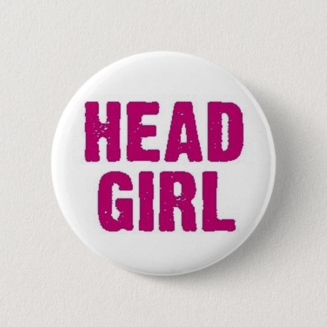 Head Girl 6 Cm Round Badge (Front)