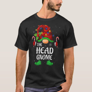 Head Gnome Buffalo Red Plaid Matching Family Chris T-Shirt
