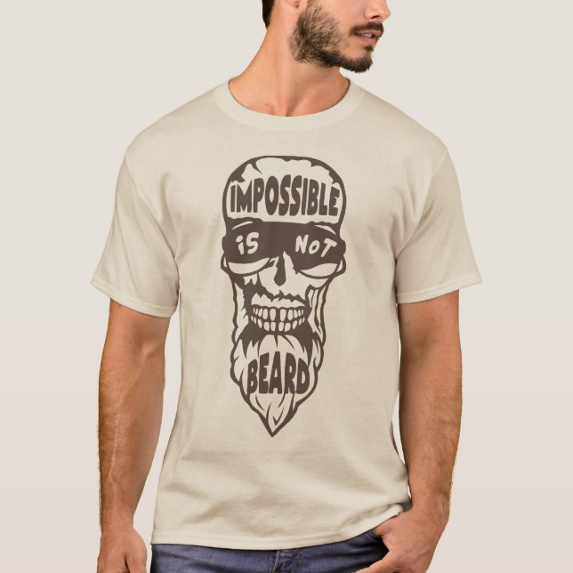head hipster citation impossible beard bar T-Shirt (Front)