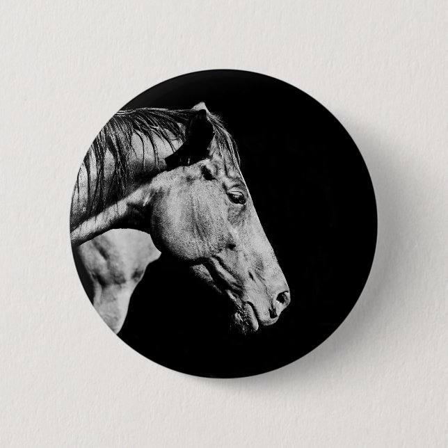 head horse's leg 6 cm round badge (Front)