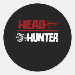 Head Hunter, Collecting Hunting Relics Classic Round Sticker