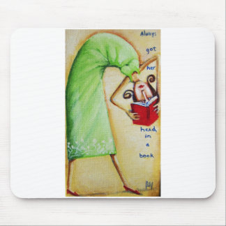 Head in a Book Mousepad