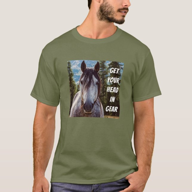 Head in Gear (dark) T-Shirt (Front)